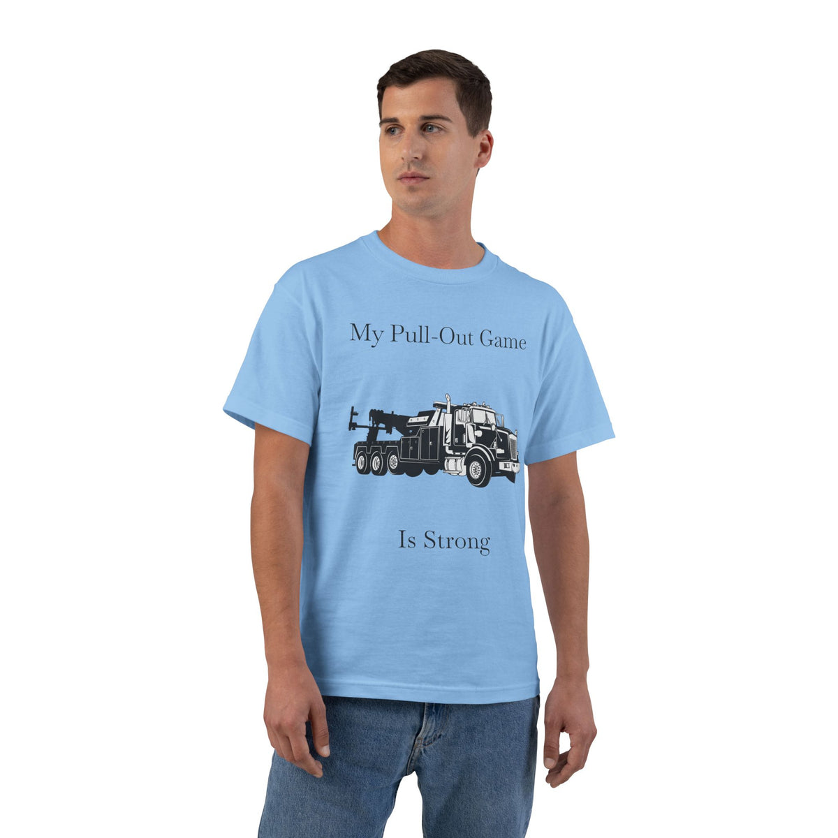 Pull Out Heavy Tow Truck Men's Short-Sleeve Crewneck Tee