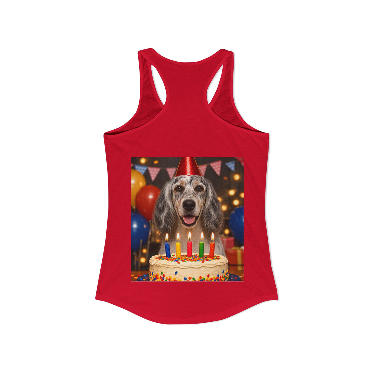 Birthday Buddy English Setter Women's Racerback Tank
