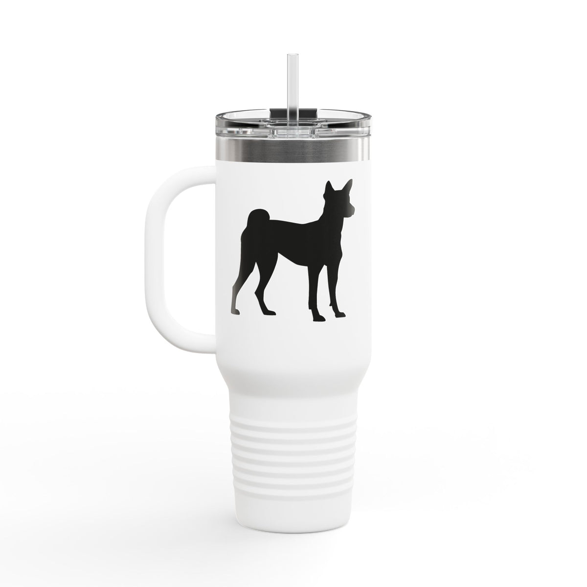Basenji Silhouette Insulated Travel Mug