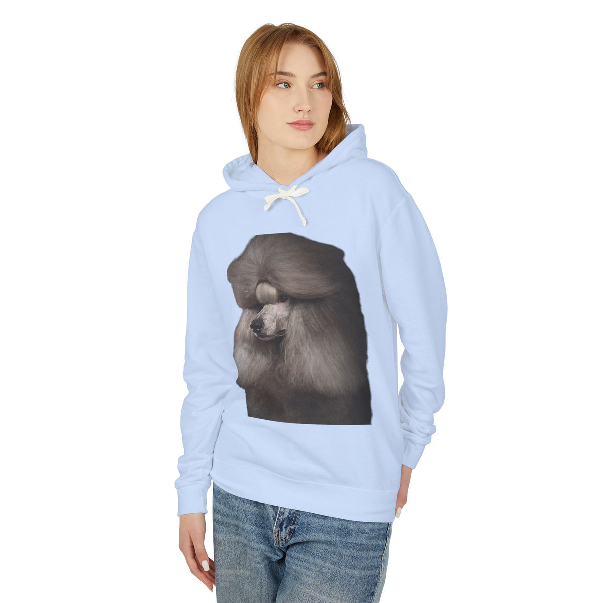 Poodle Head Unisex Lightweight Hoodie