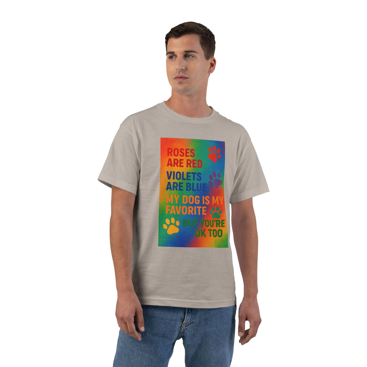 Roses Are Red Dog Men's Short-Sleeve Crewneck Tee