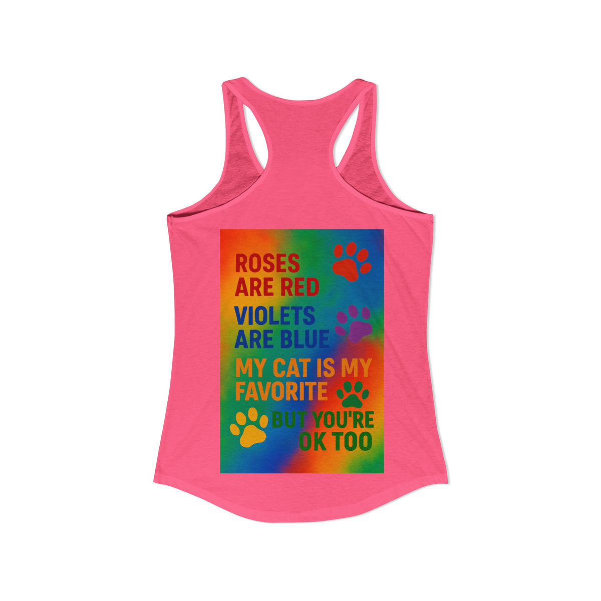 Roses Are Red Cat Women's Racerback Tank
