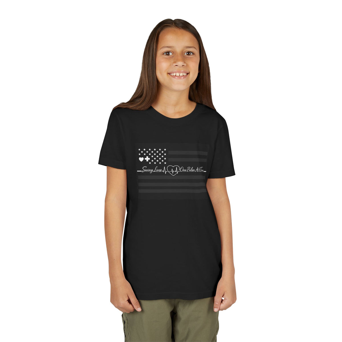 Thin White Line Youth Unisex Short Sleeve Crewneck Tee