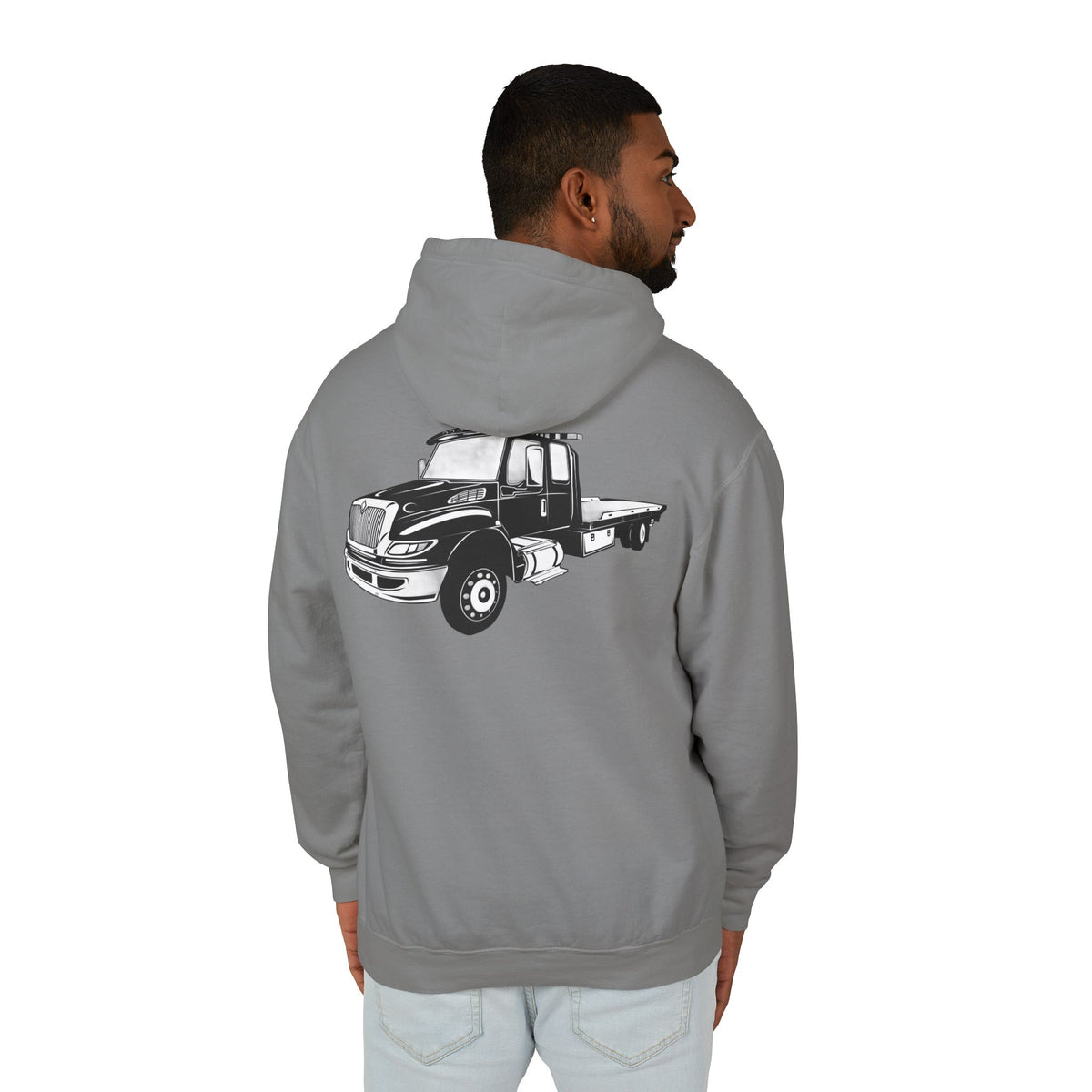 Flatbed Tow Truck Unisex Lightweight Hoodie