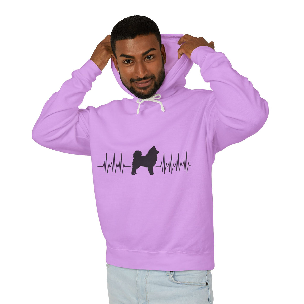 My Heart Beats For Samoyeds Unisex Lightweight Hoodie