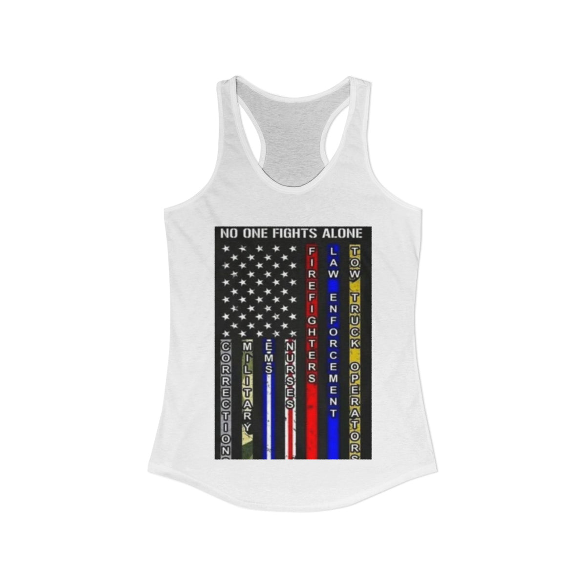 No One Fights Alone Women's Racerback Tank