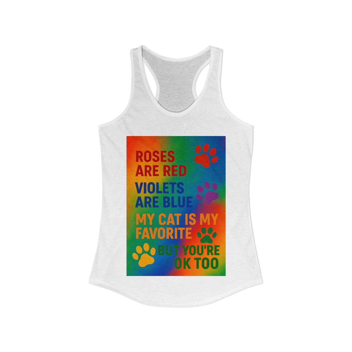 Roses Are Red Cat Women's Racerback Tank