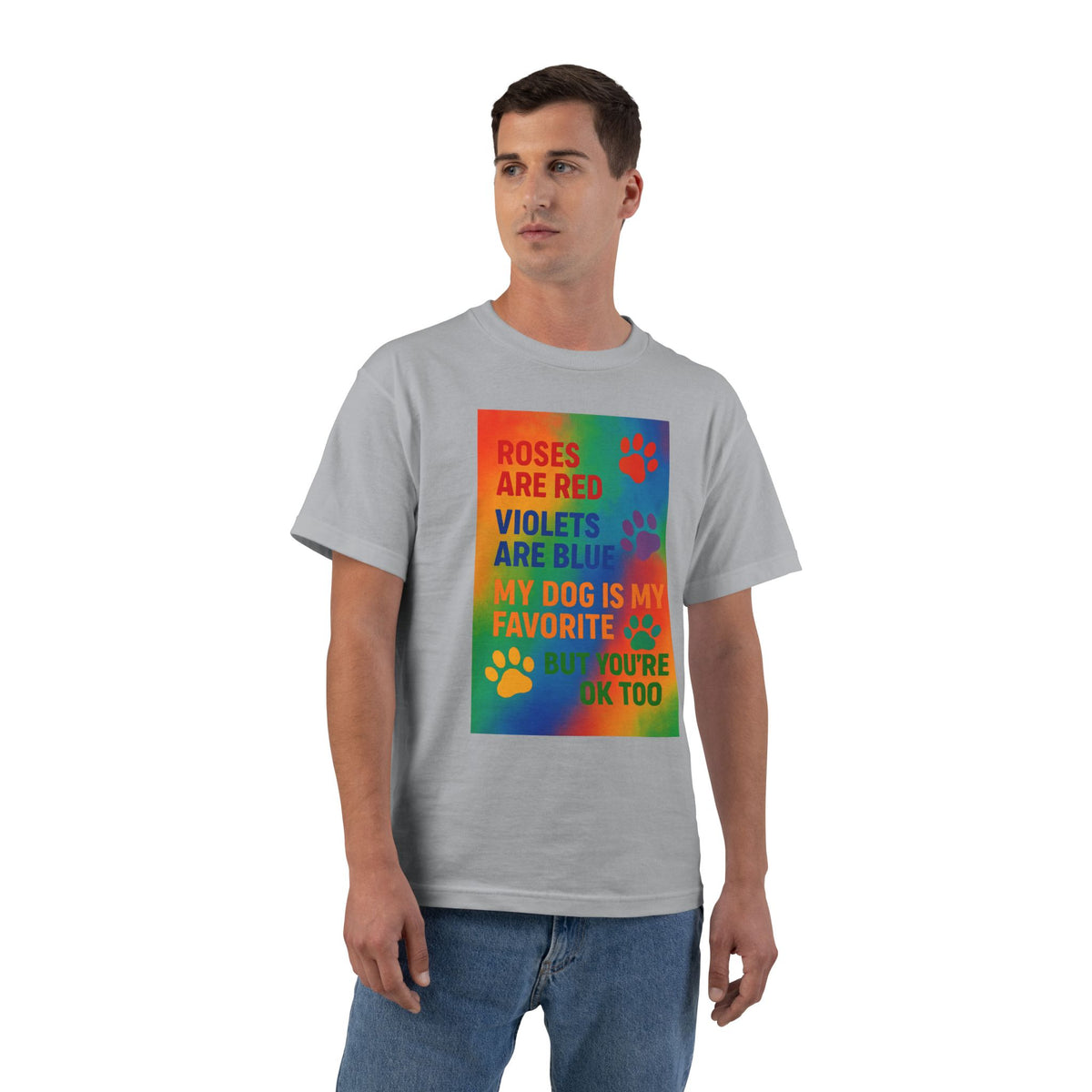 Roses Are Red Dog Men's Short-Sleeve Crewneck Tee