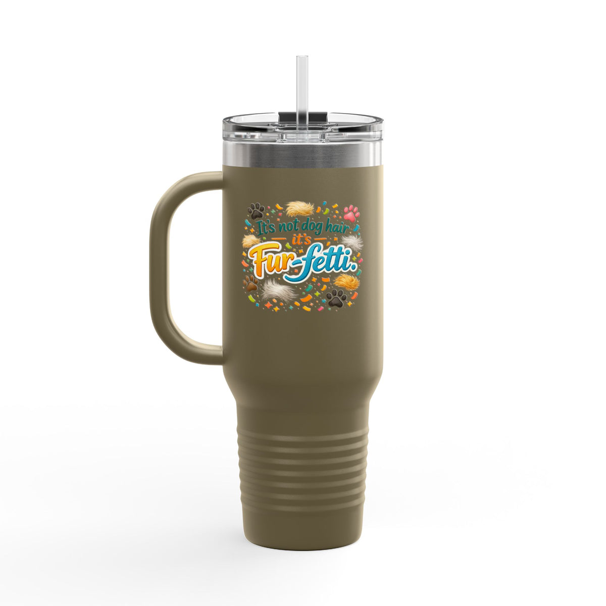 Fur-Fetti Dog Insulated Travel Mug