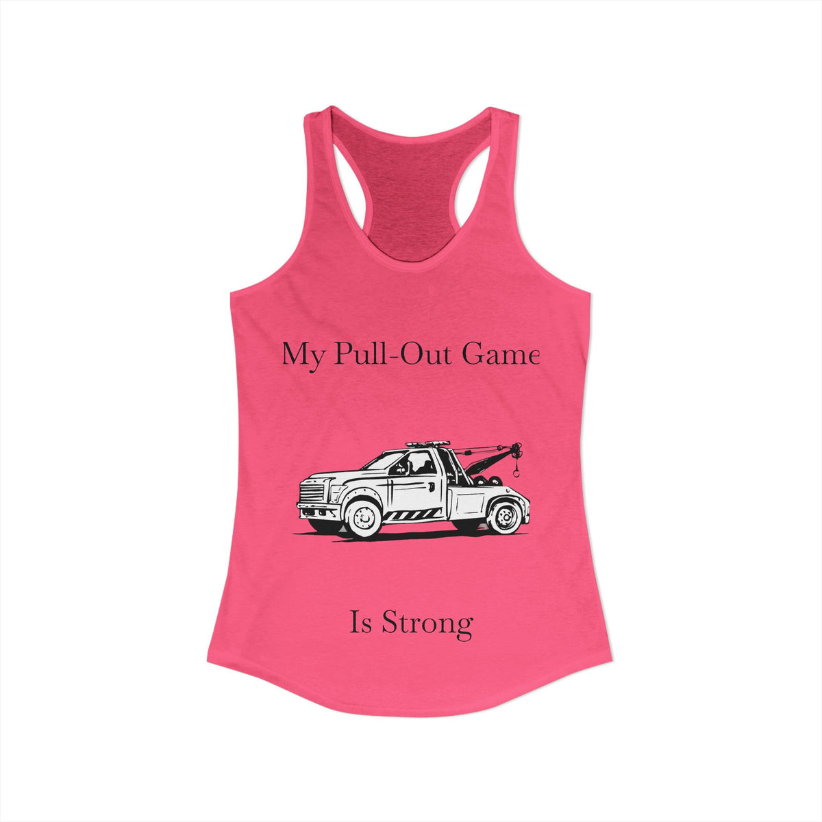 Pull Out Wheel Lift Tow Truck Women's Racerback Tank