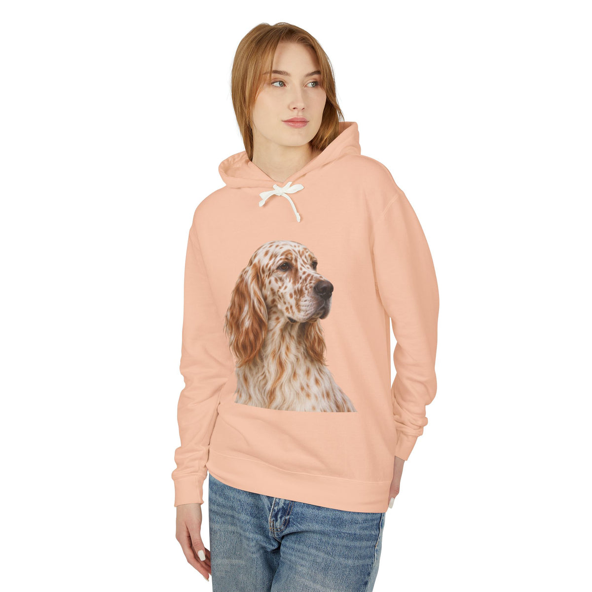 English Setter Head Unisex Lightweight Hoodie