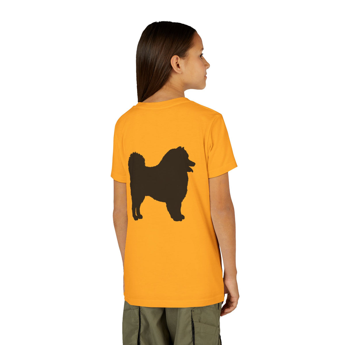 Samoyed Silhouette Youth Unisex Short Sleeve Crewneck Tee