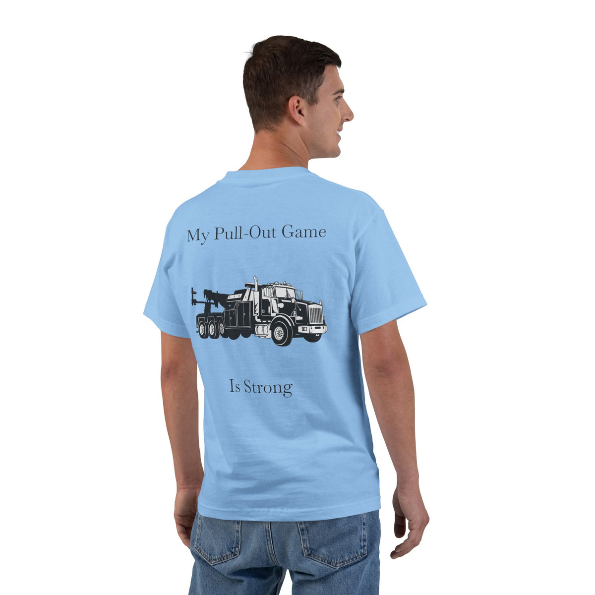 Pull Out Heavy Tow Truck Men's Short-Sleeve Crewneck Tee