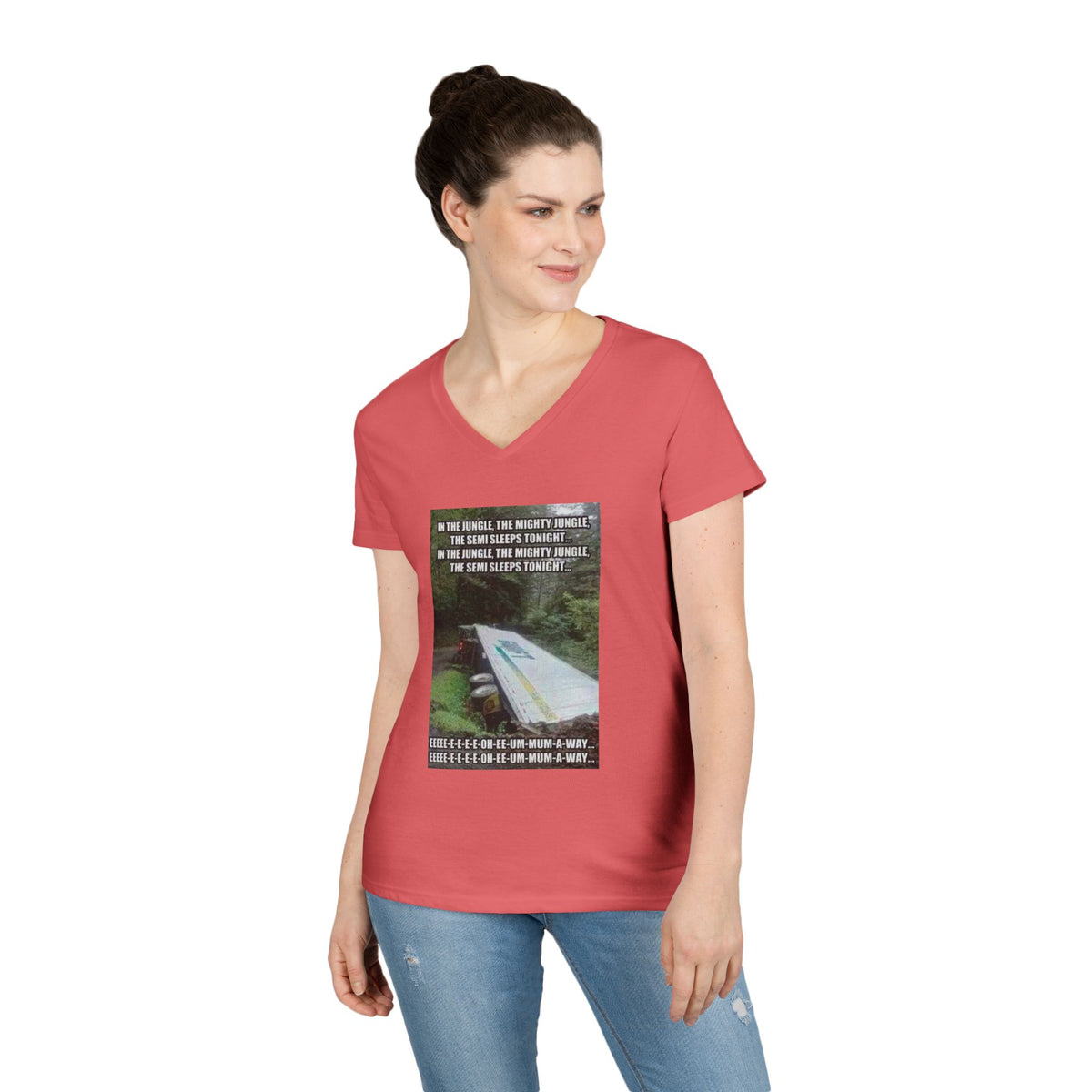 Semi Sleeps Women's V-Neck Tee