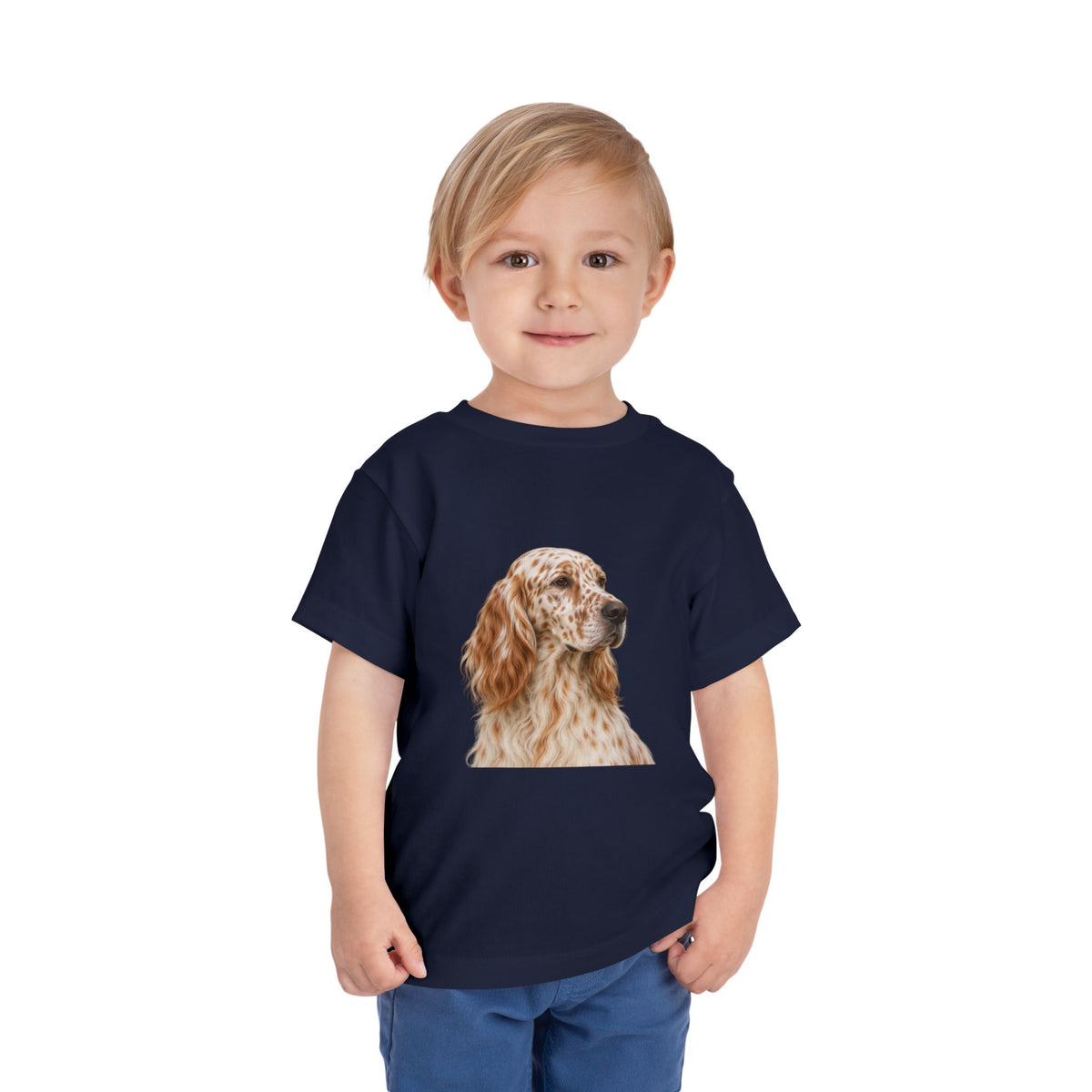 English Setter Head Toddler Unisex Short Sleeve Crewneck Tee