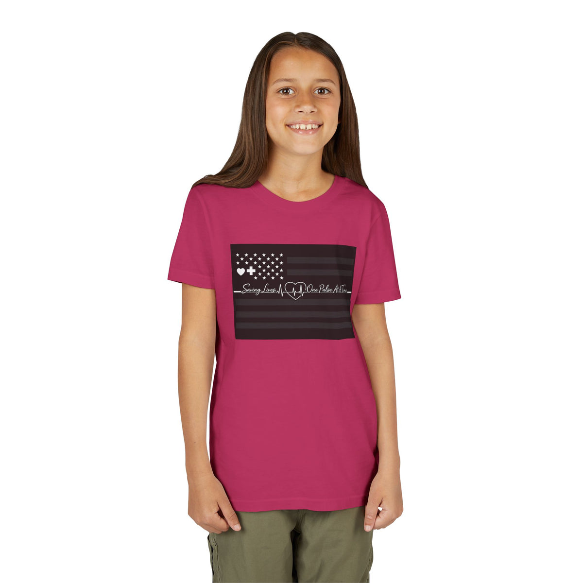 Thin White Line Youth Unisex Short Sleeve Crewneck Tee