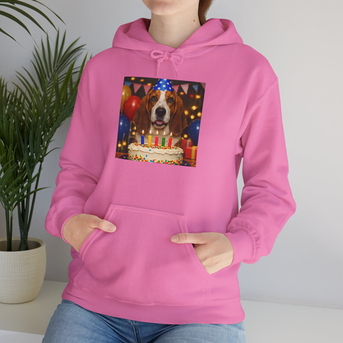 Birthday Buddy Basset Unisex Hoodie