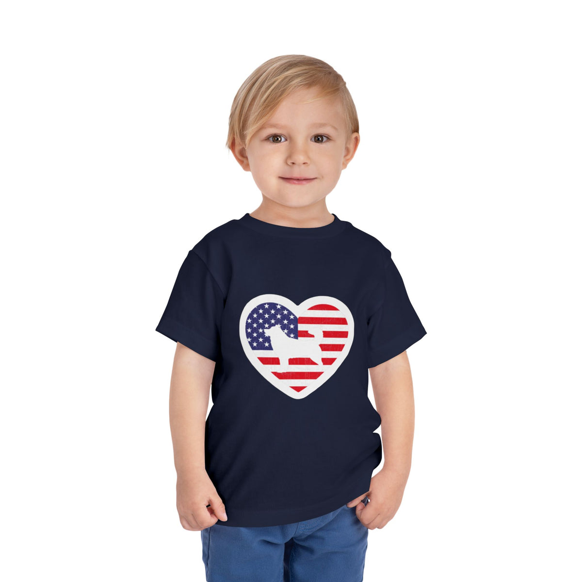 Malamute Flag Toddler Unisex Short Sleeve Crewneck Tee