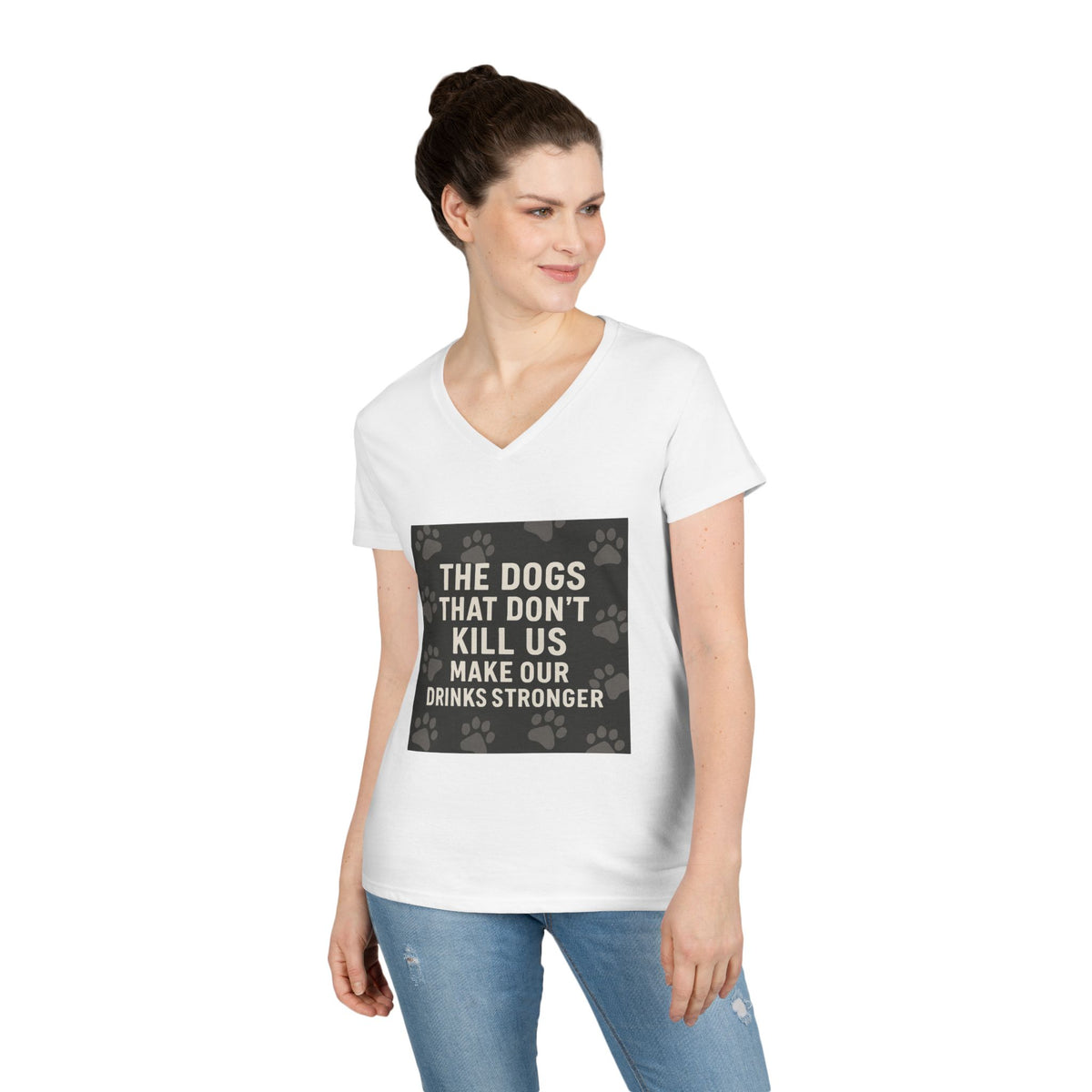 Drinks Stronger Women's V-Neck Tee