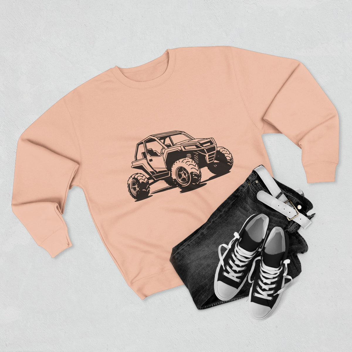 Off The Beaten Path Side By Side Unisex Crewneck Sweatshirt