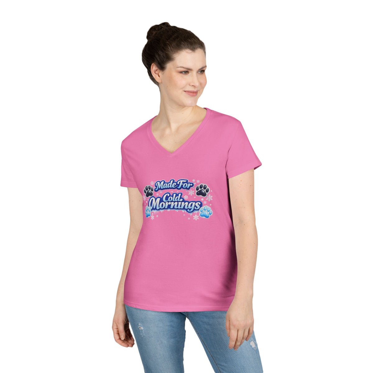 Made For Cold Mornings Women's V-Neck Tee