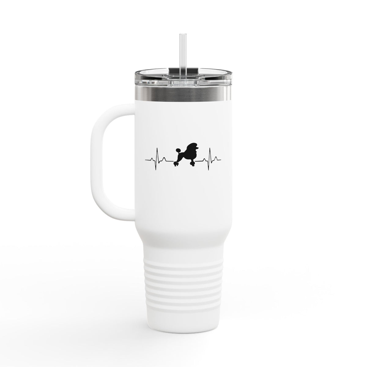 My Heart Beats For Poodles Insulated Travel Mug