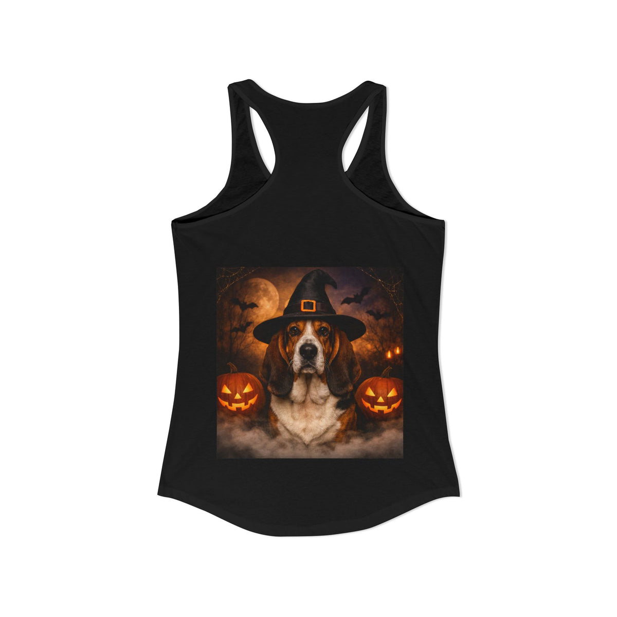 Witch Hat Pack Basset Women's Racerback Tank