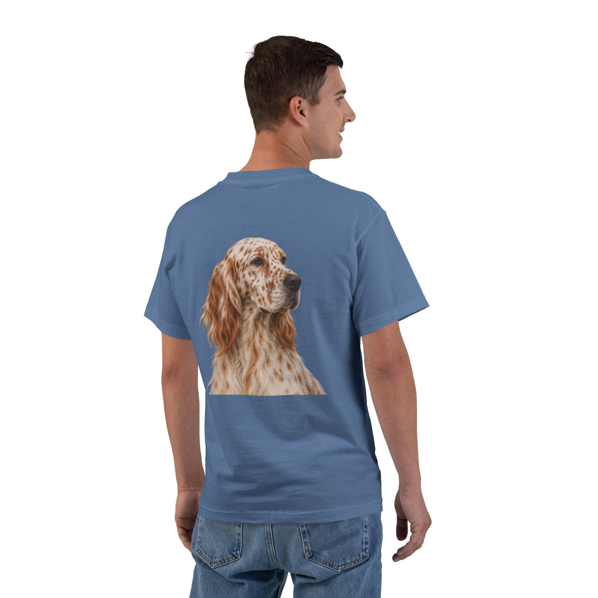 English Setter Head Men's Short-Sleeve Crewneck Tee