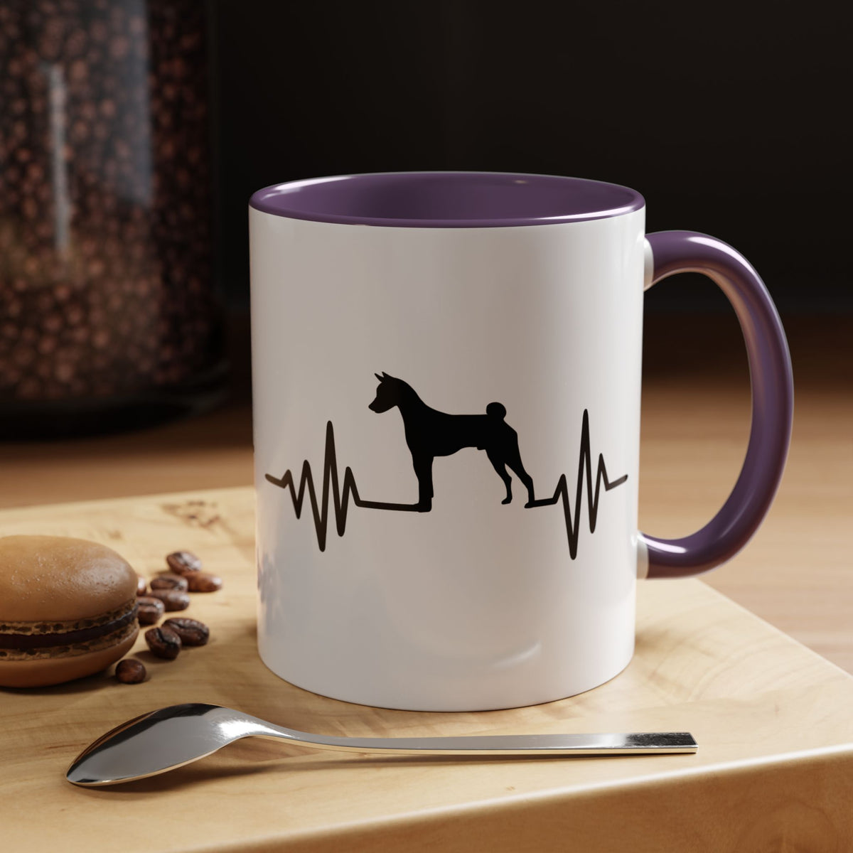 My Heart Beats For Basenjis 2-Tone Coffee Mug