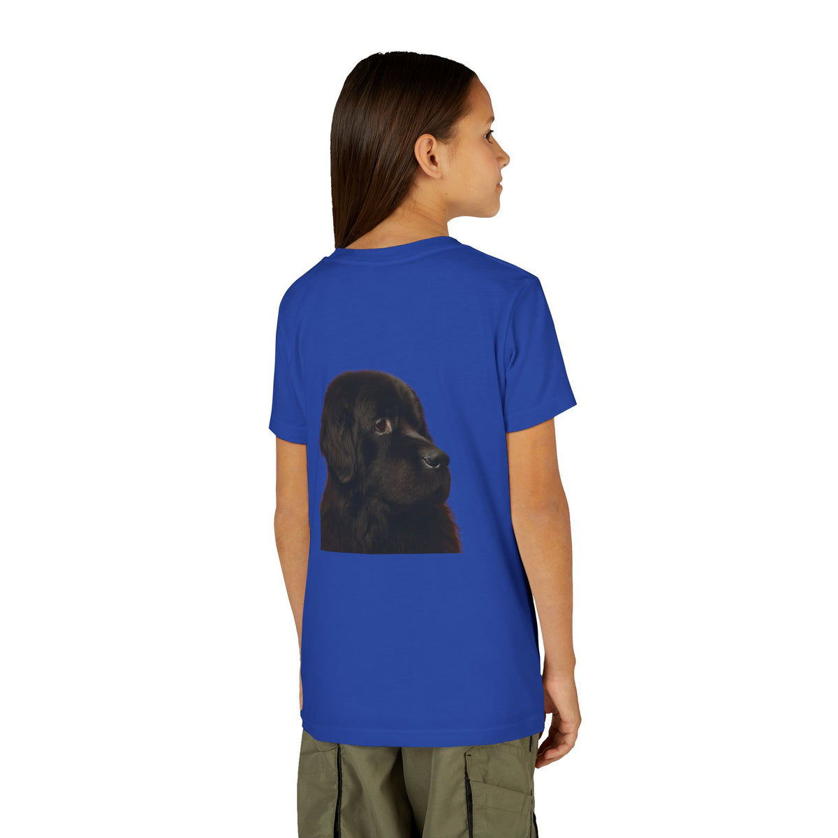 Newfie Head Youth Unisex Short Sleeve Crewneck Tee