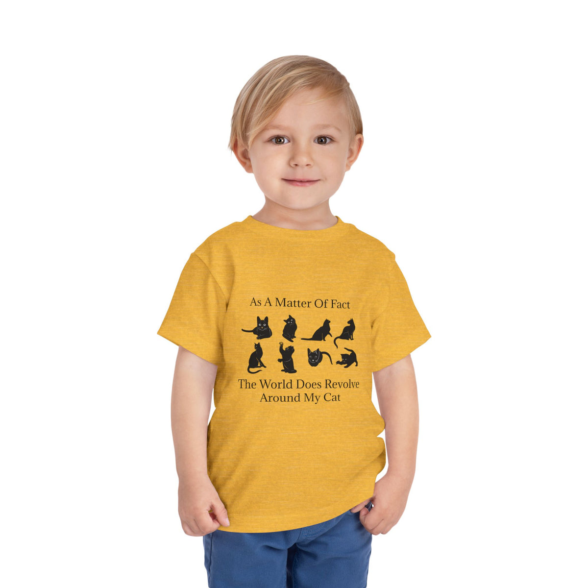 Matter Of Fact Cat Toddler Unisex Short Sleeve Crewneck Tee