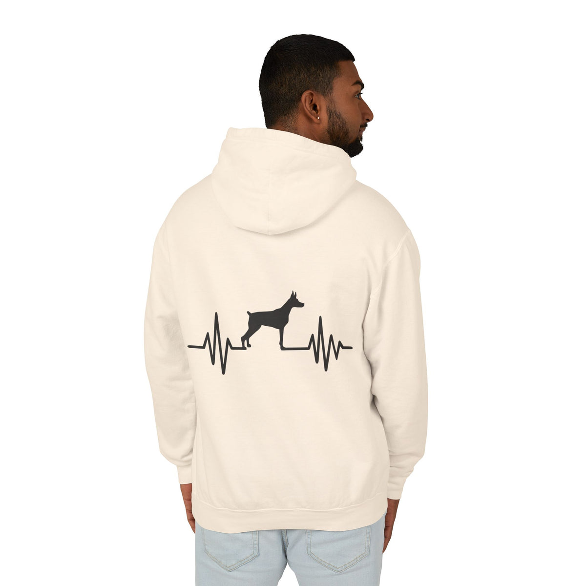 My Heart Beats For Dobermans Unisex Lightweight Hoodie