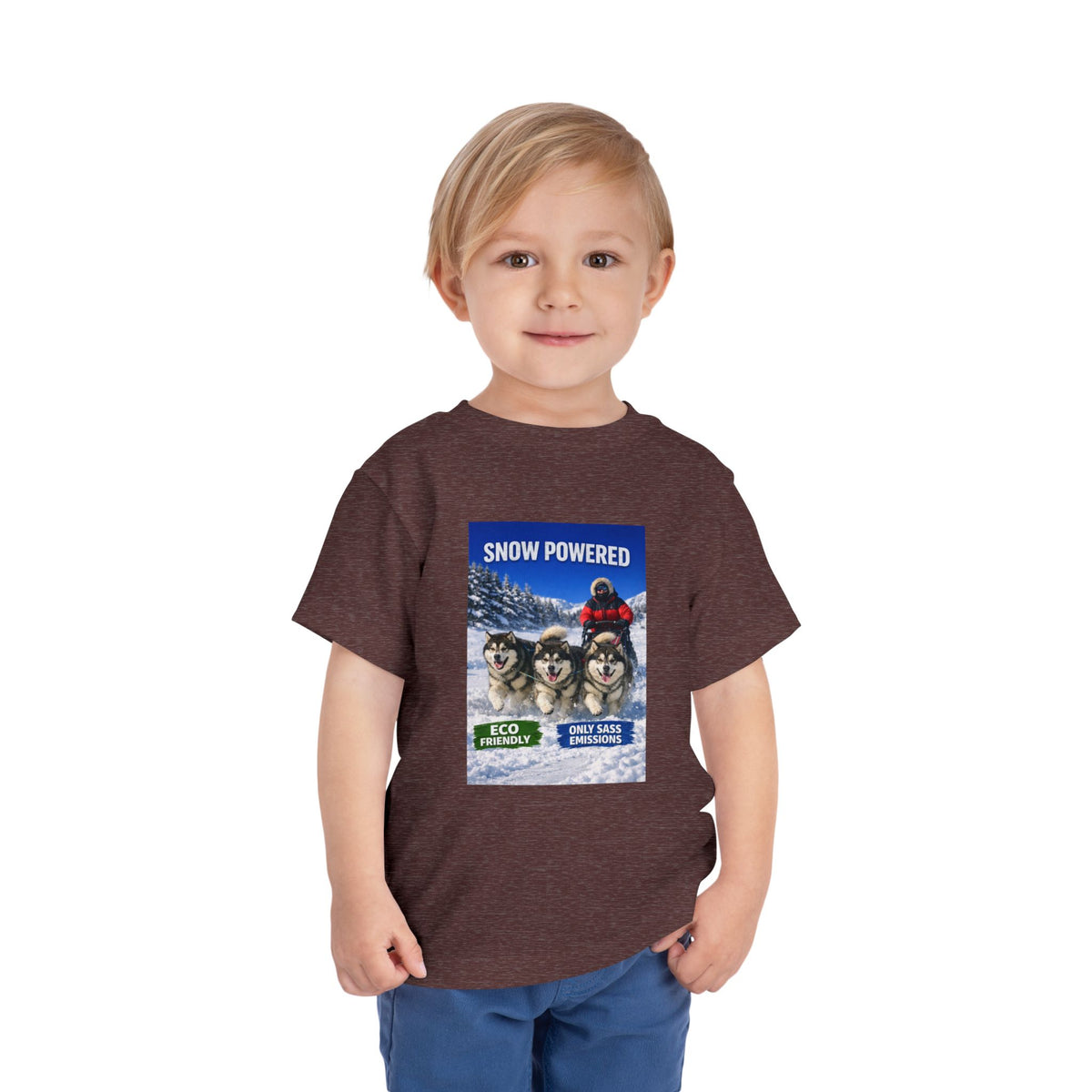 Snow Powered Toddler Unisex Short Sleeve Crewneck Tee