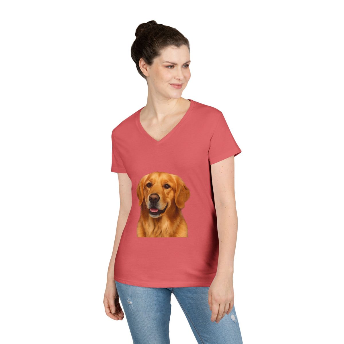 Golden Head Women's V-Neck Tee