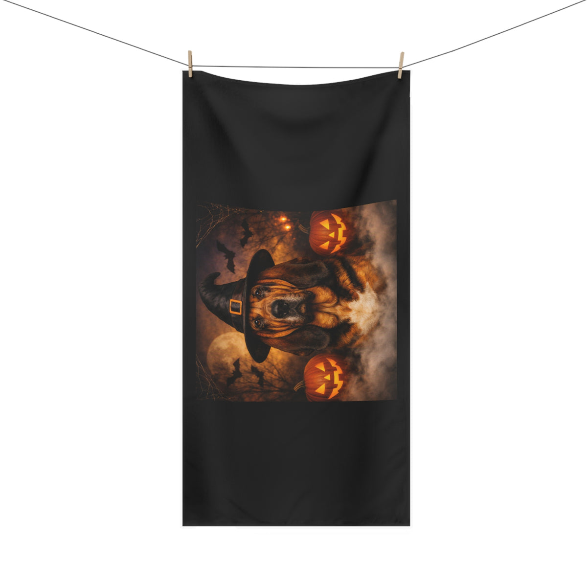 Witch Hat Pack Bloodhound Mink-Cotton Beach Towel