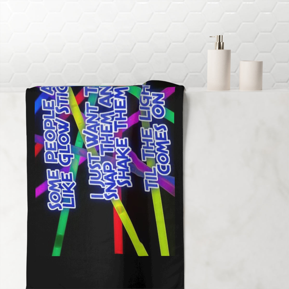 Glow Sticks Mink-Cotton Beach Towel