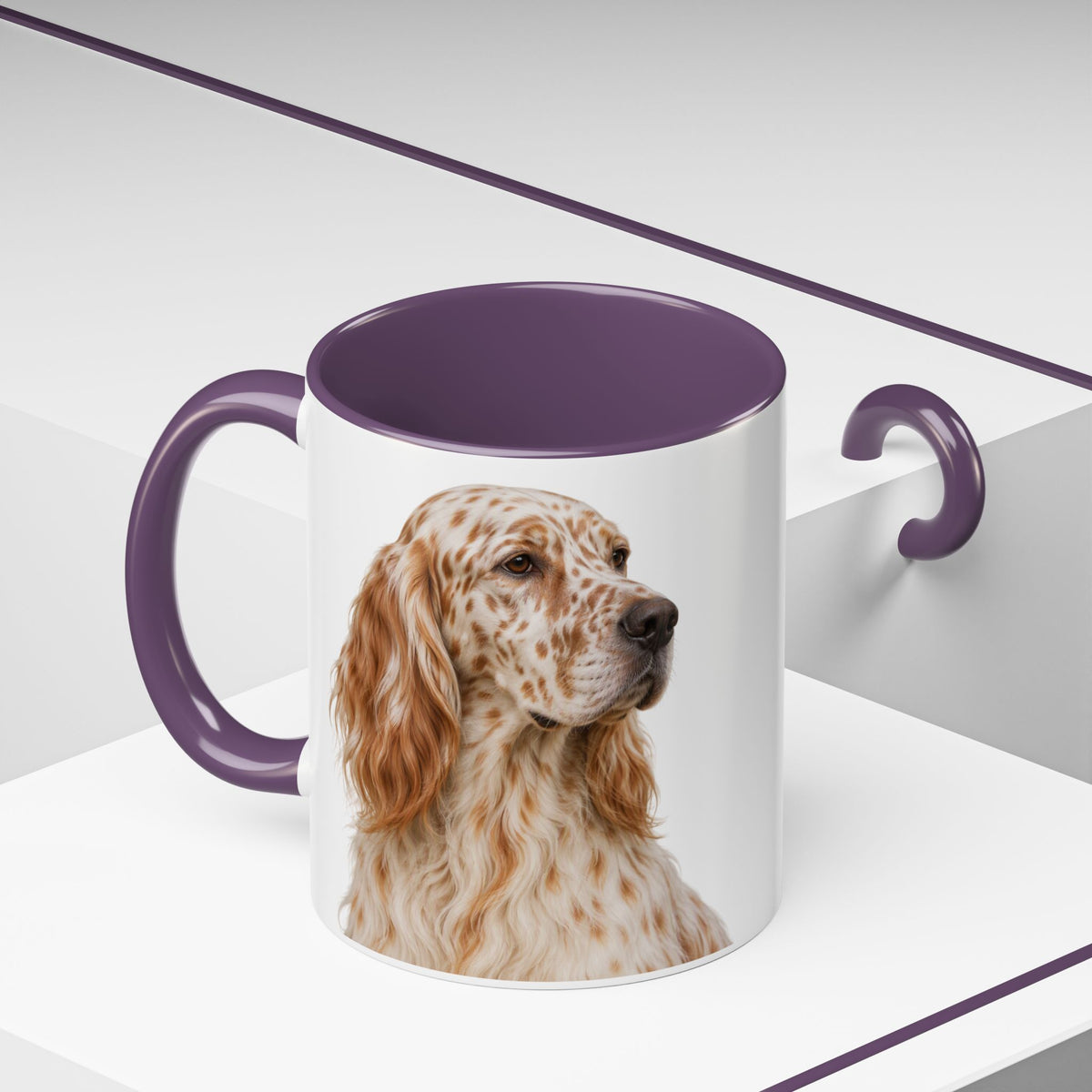 English Setter Head 2-Tone Coffee Mug