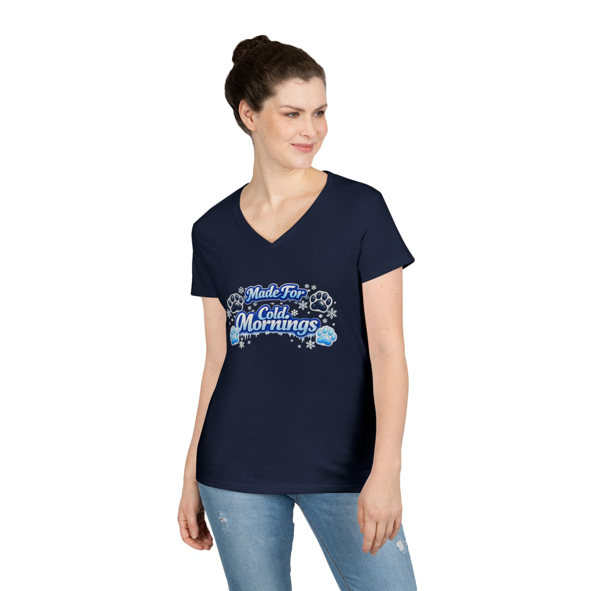 Made For Cold Mornings Women's V-Neck Tee