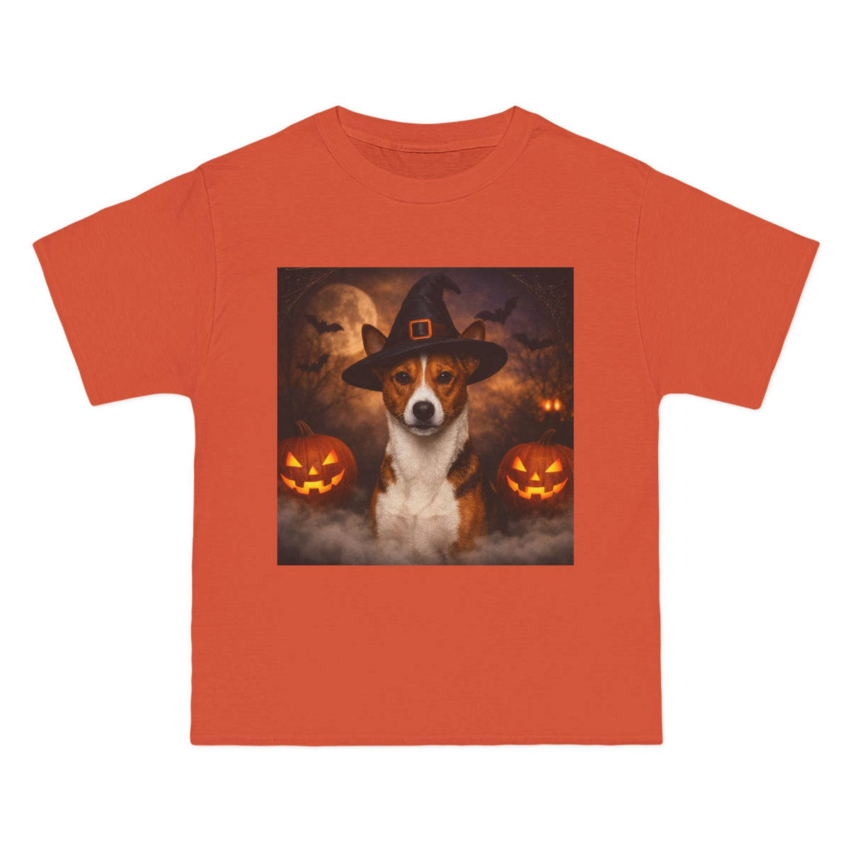 Witch Hat Pack Basenji Men's Short-Sleeve Crewneck Tee