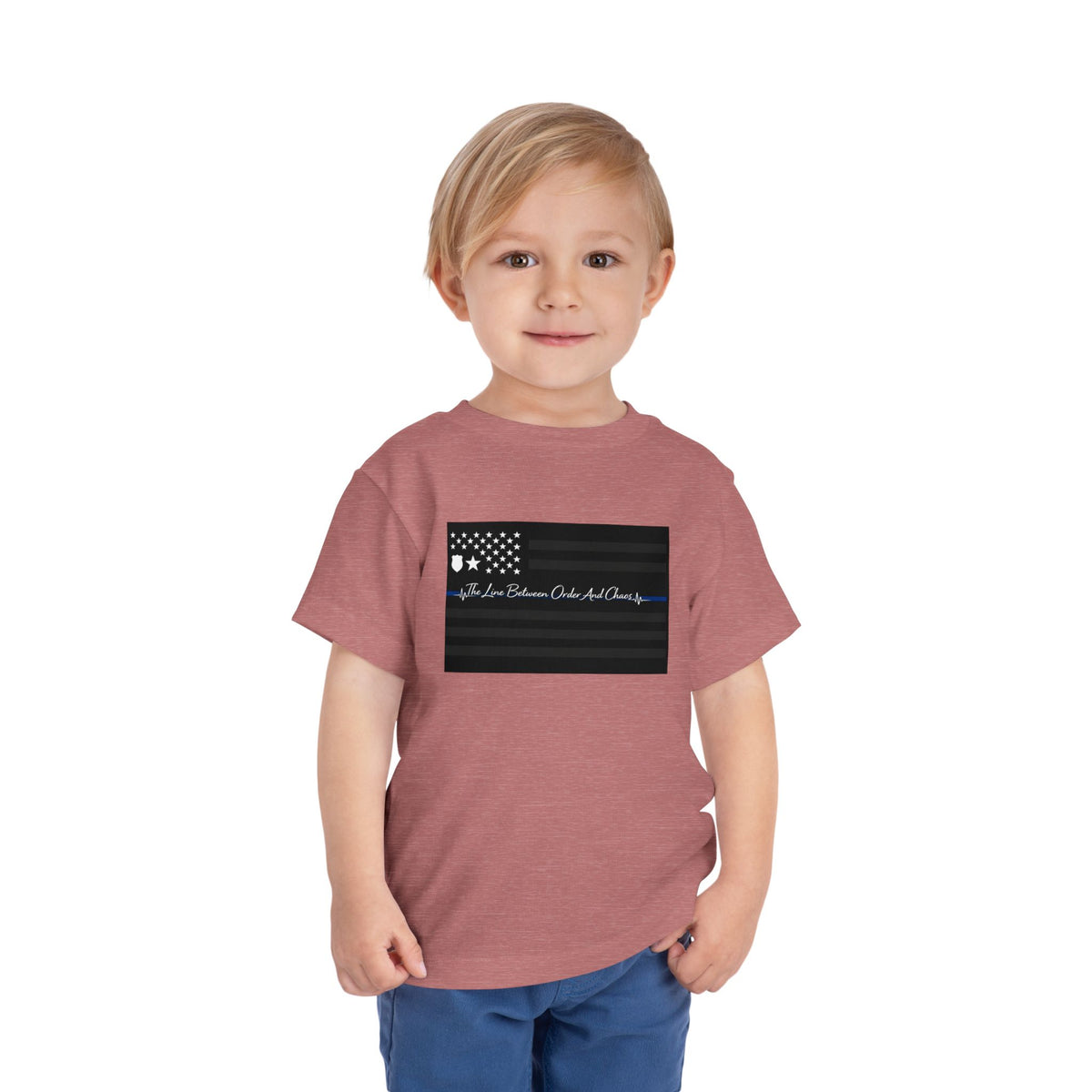 Thin Blue Line Toddler Unisex Short Sleeve Crewneck Tee
