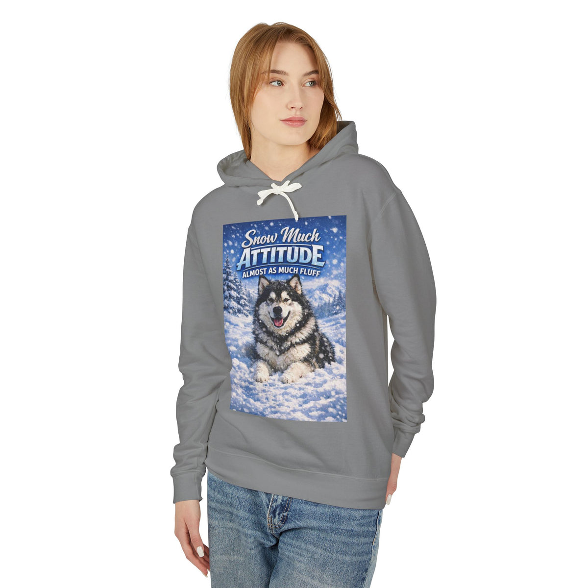 Snow Much Attitude Unisex Lightweight Hoodie