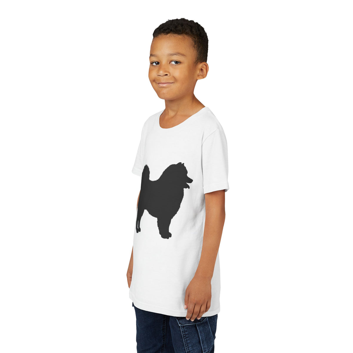 Samoyed Silhouette Youth Unisex Short Sleeve Crewneck Tee