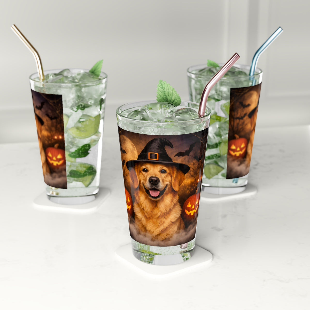 Witch Hat Pack Golden Drinking Glass