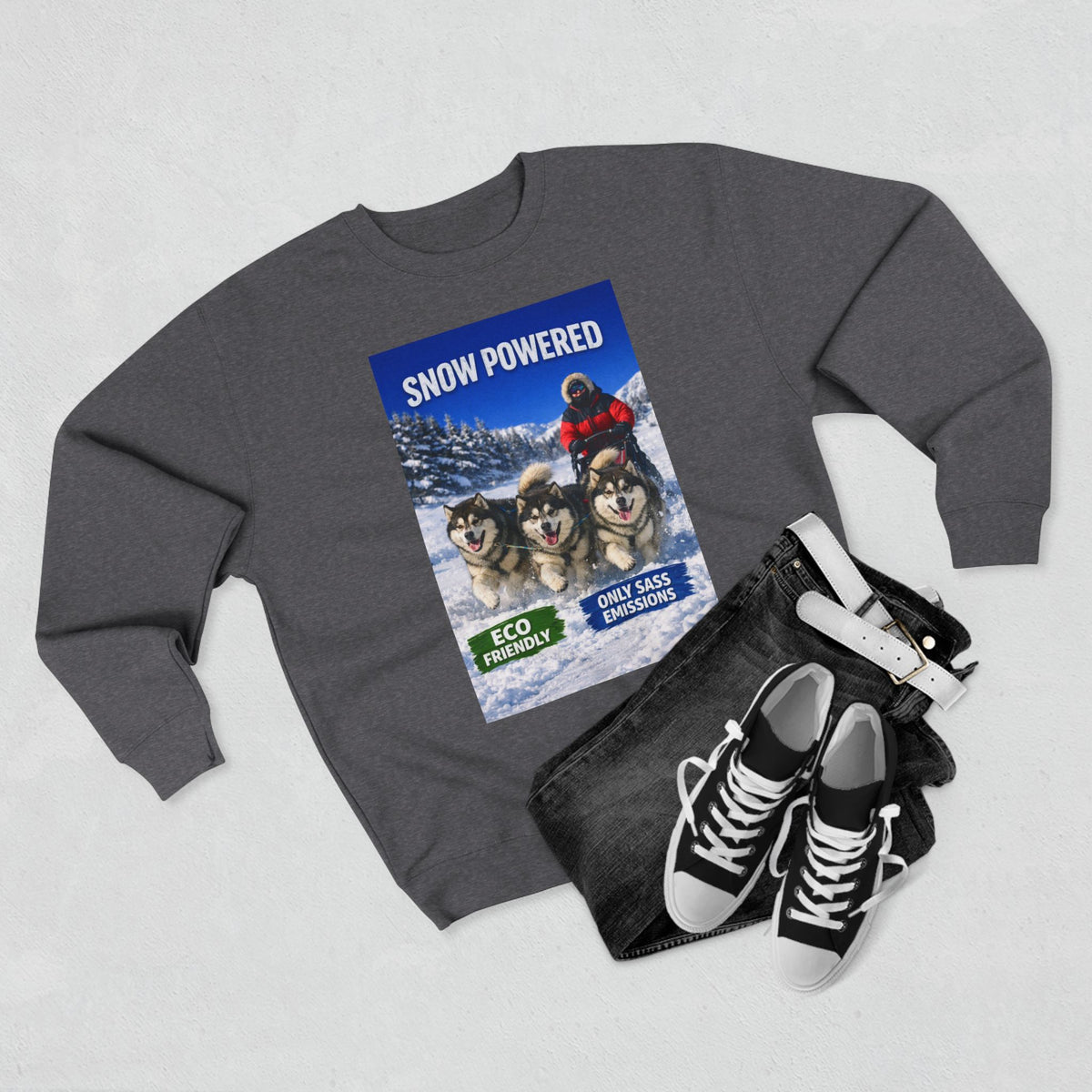 Snow Powered Unisex Crewneck Sweatshirt