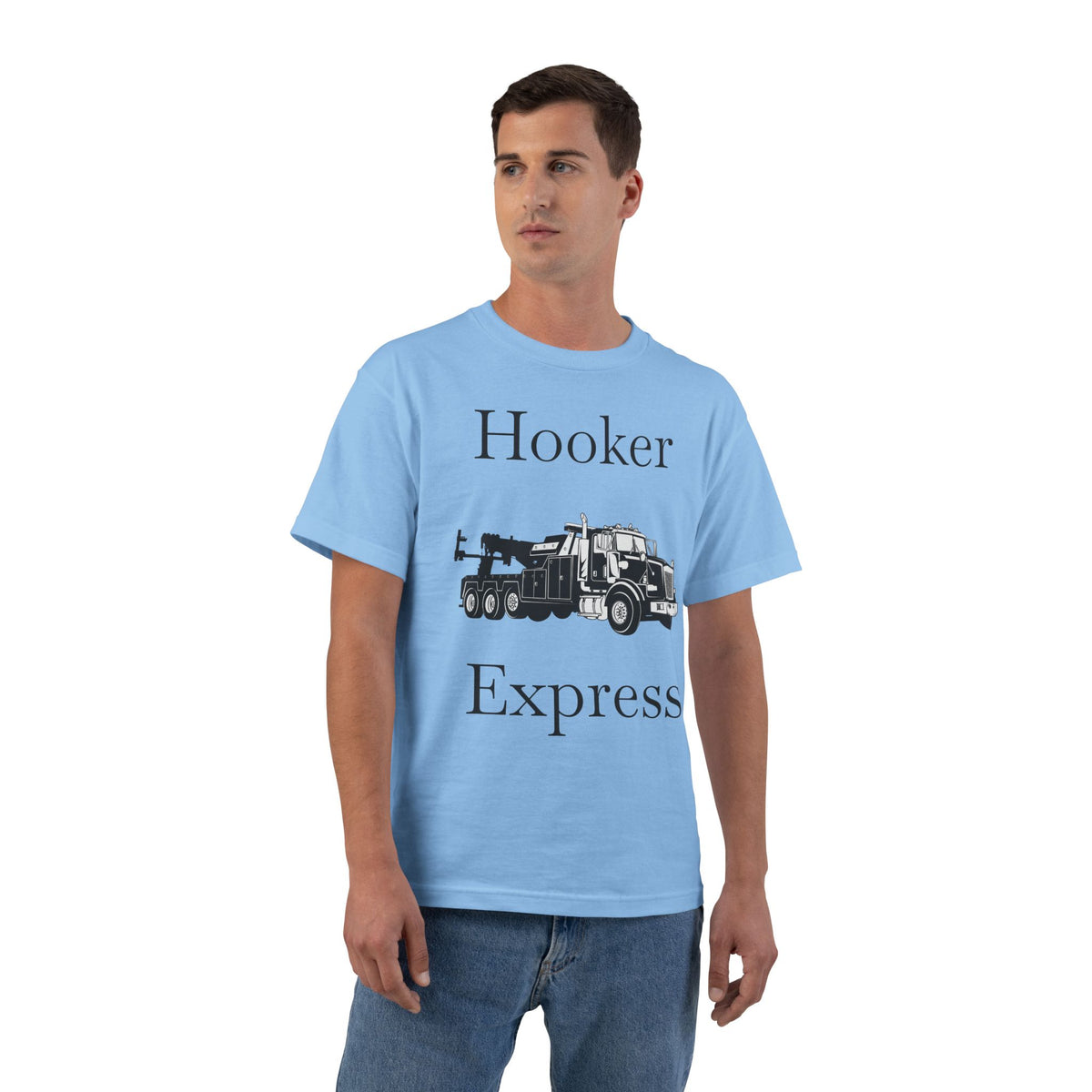 H**ker Express Heavy Tow Truck Men's Short-Sleeve Crewneck Tee