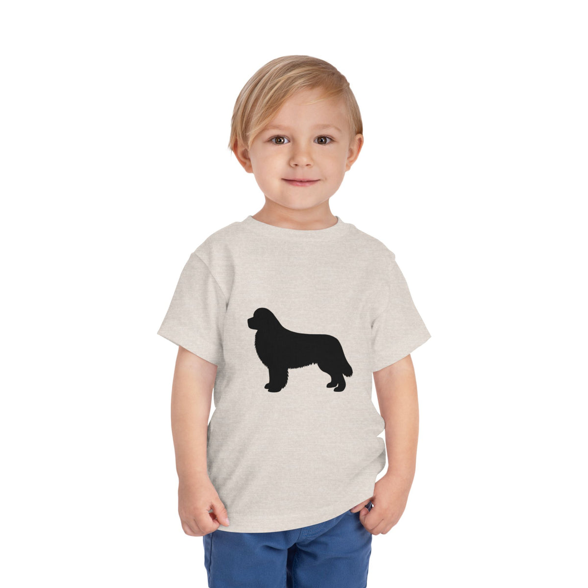 Newfie Silhouette Toddler Unisex Short Sleeve Crewneck Tee