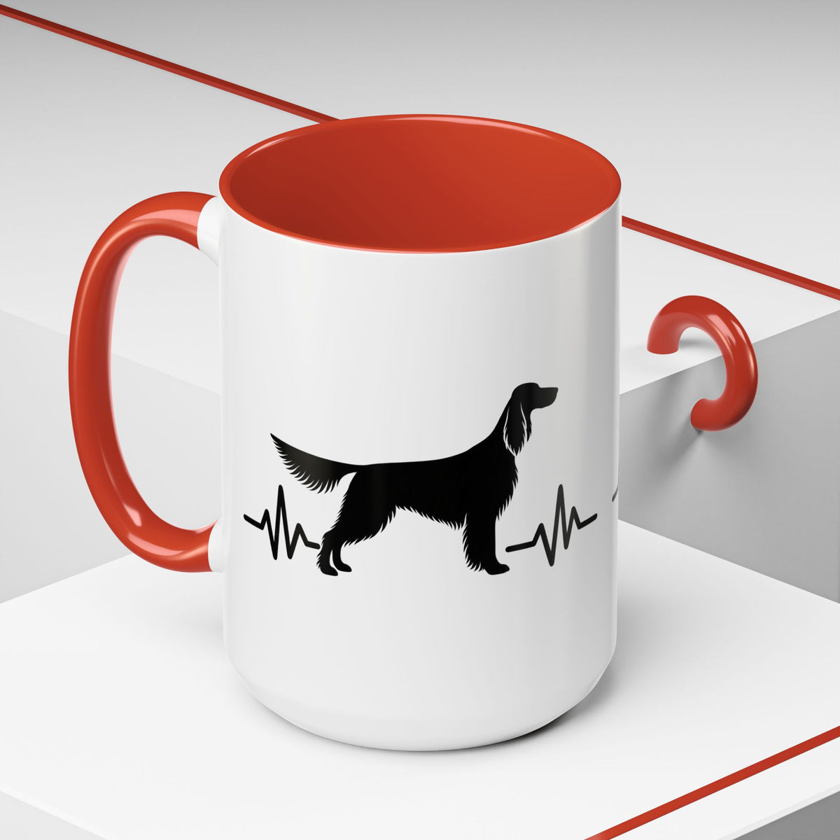 My Heart Beats For English Setters 2-Tone Coffee Mug