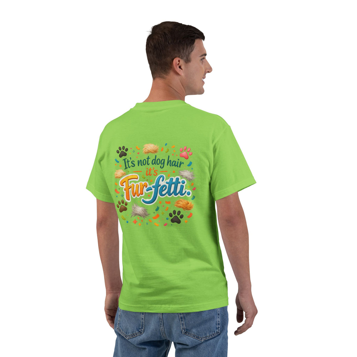 Fur-Fetti Dog Men's Short-Sleeve Crewneck Tee