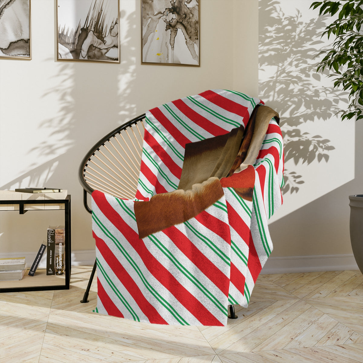 Santa Paws Basenji Velveteen Microfiber Blanket