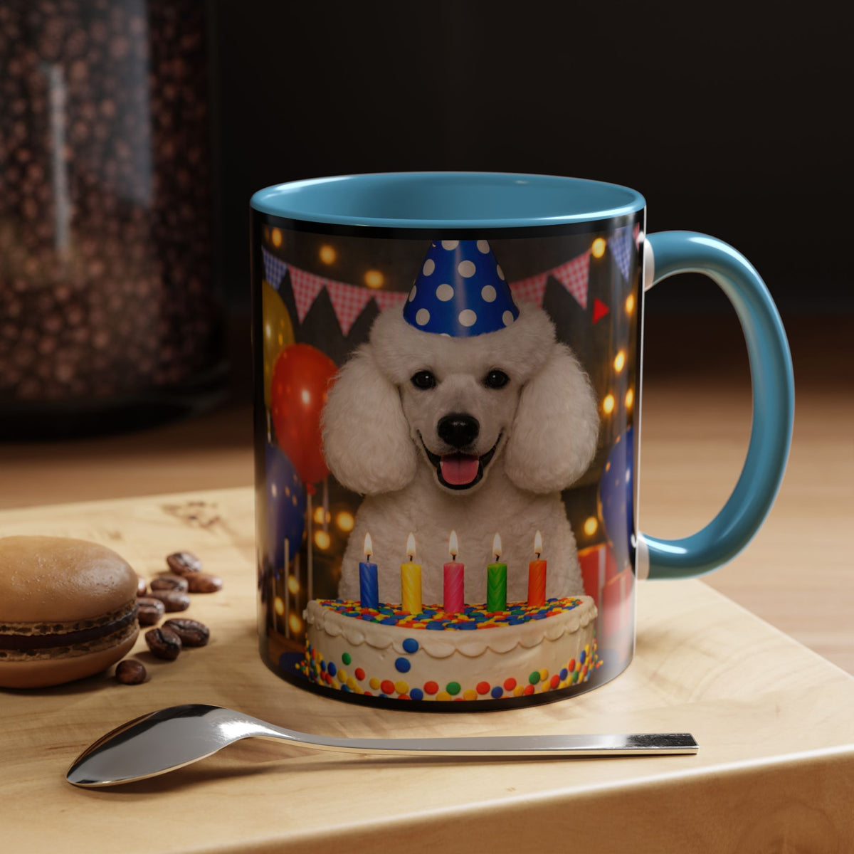 Birthday Buddy Poodle 2-Tone Coffee Mug